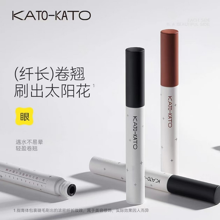KATO睫毛膏眼部彩妆定型卷翘自然纤长#黑色 1 个