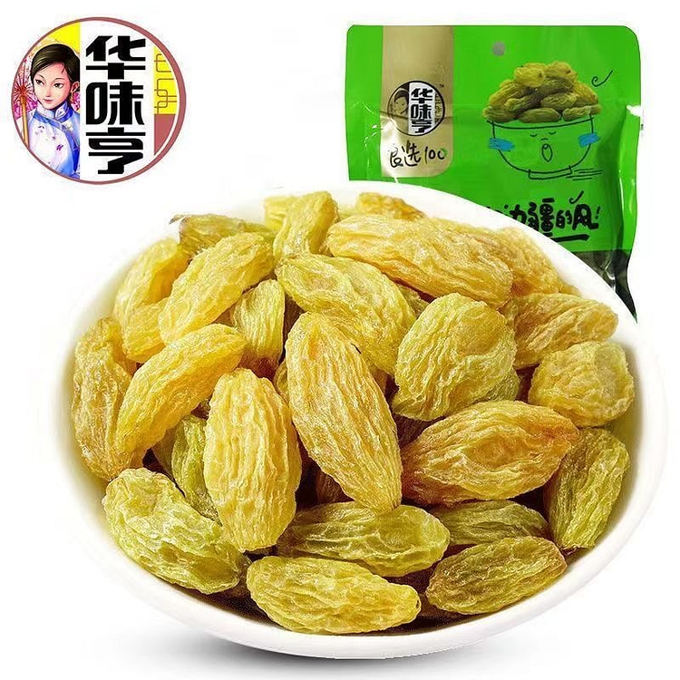 华味亨新疆特产绿葡萄干新疆提子干果脯蜜饯无核葡萄果 150 克
