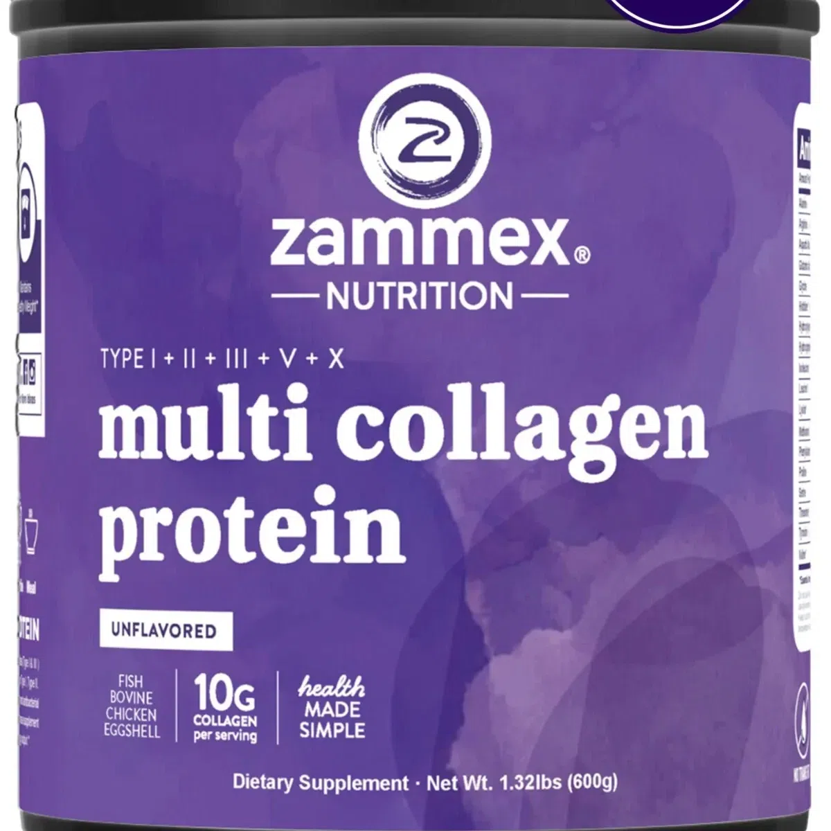 Multi Collagen Protein Powder-1.32lb Hydrolyzed Pe 1 g