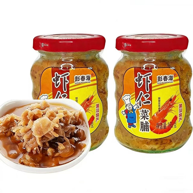 虾仁菜脯萝卜干不辣配粥潮汕特产菜脯瓶装下饭菜开胃 165 克
