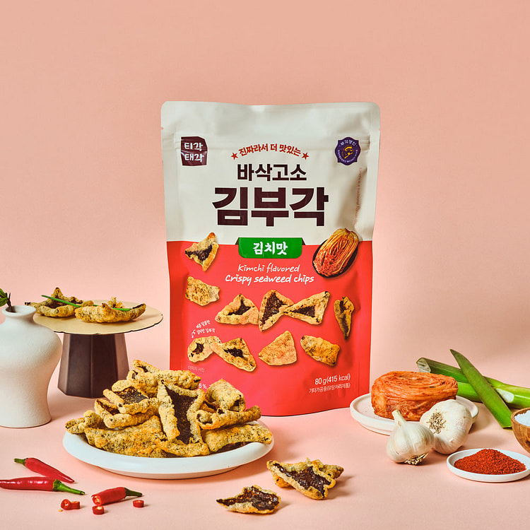 Tigaktaegak Real Chips 系列 30g 海藻泡菜 80g