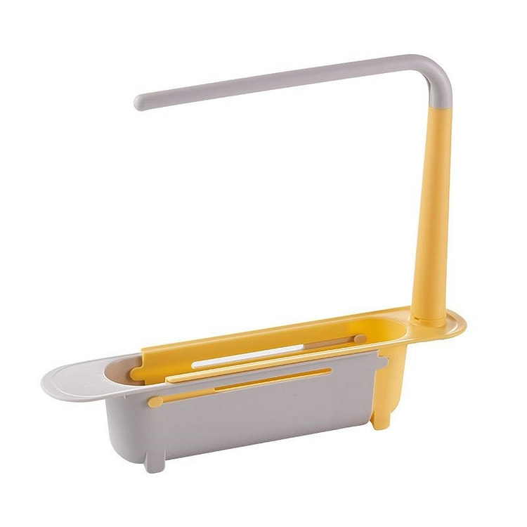 Telescopic Sink Storage Rack Yellow 1 count