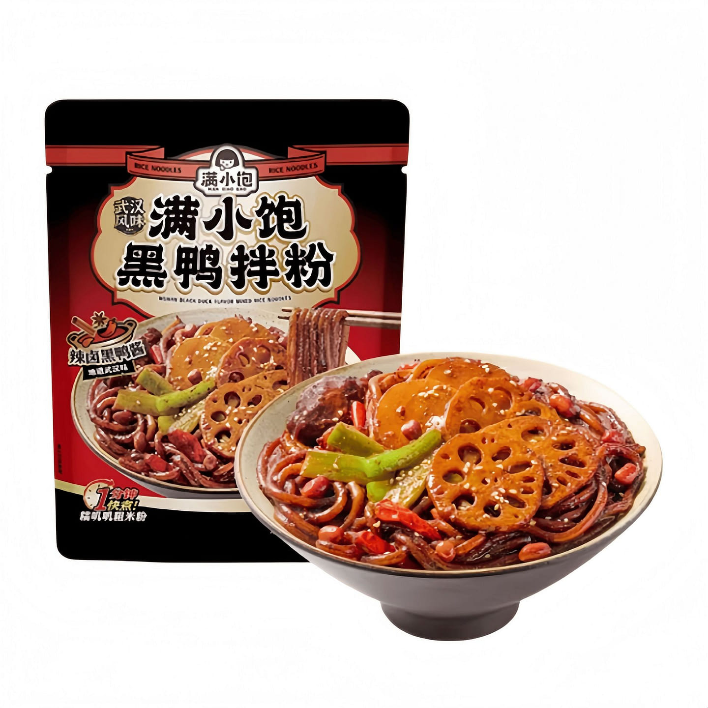 Wuhan-style spiced black duck with noodles 294g*1 294 g