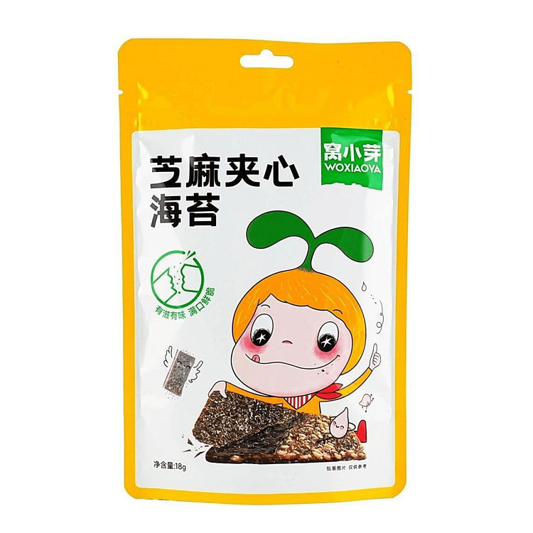 Woxiaoya Sesame-filled seaweed 18g 1 each