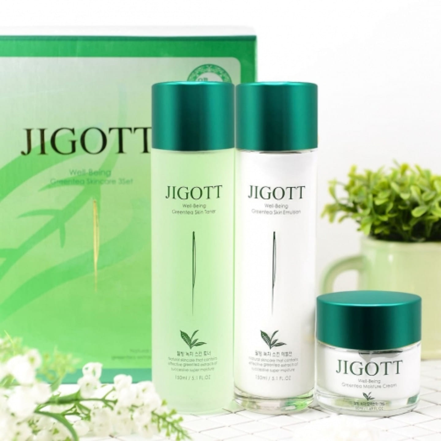 Jigott Well-being Green Tea Skin Care 3-Set 410ml 410 ml