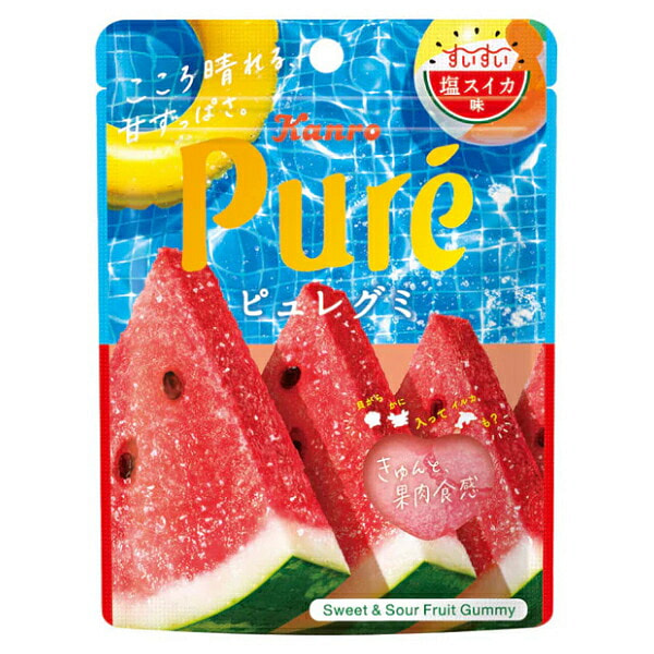 Kanro Refreshing Salt Watermelon Gummy 52g 1 each