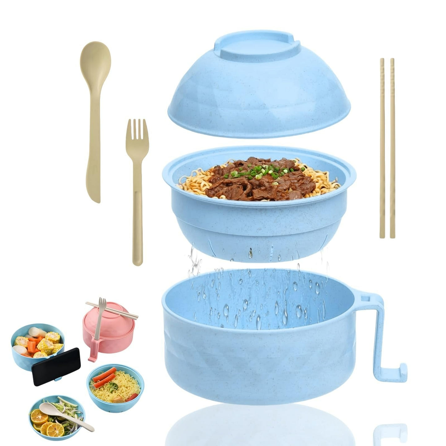 Microwave Ramen Bowl Instant Noodle Bowl 1 個