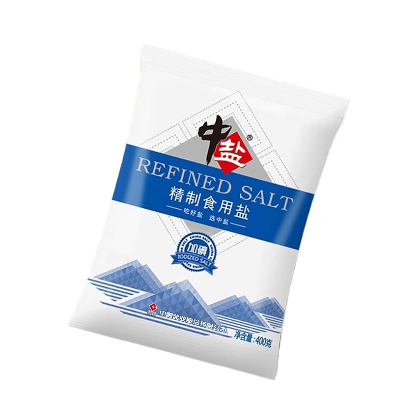 中盐精制食用盐加碘400g*1袋 400 克