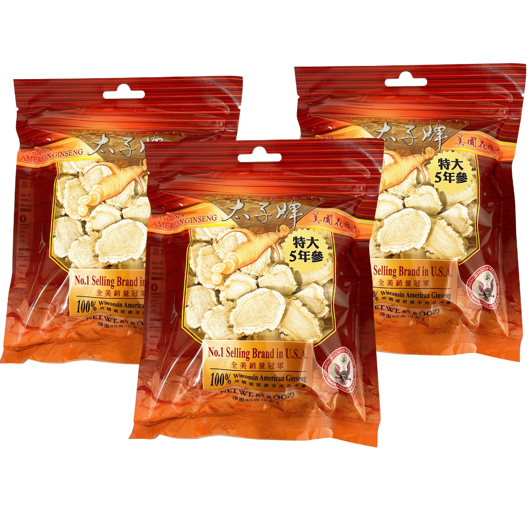 POP American Ginseng 5 Year Root Slices 3oz x 3bag 1 each