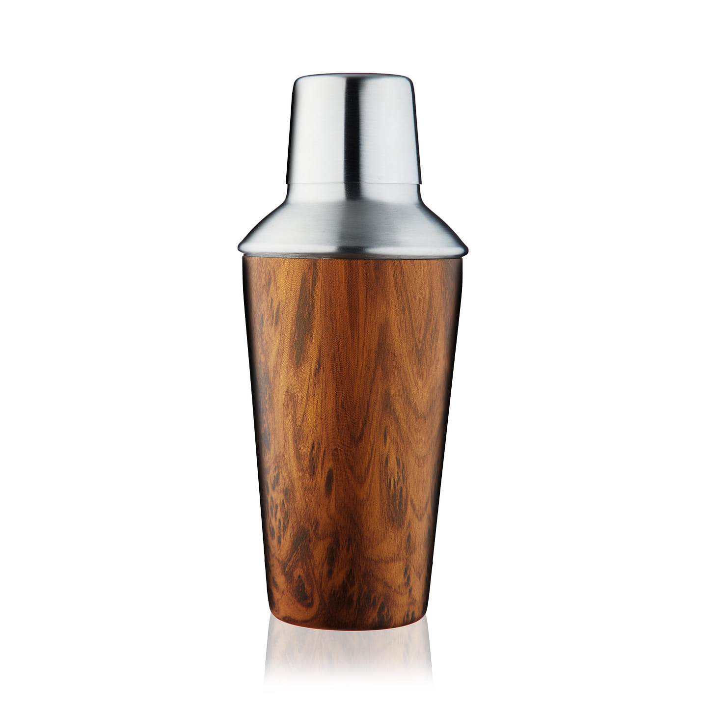 True Wood Pattern Cocktail Shaker, Stainless Steel with Strainer and Jigger for Bartending, Bar Accessories, Bartender Set, Perfect for Margarita and Liquor Drinks, 20 oz, Wooden Finish 20 oz