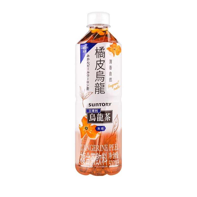 SUNTORY三得利 橘皮乌龙茶饮料 无糖 500 毫升