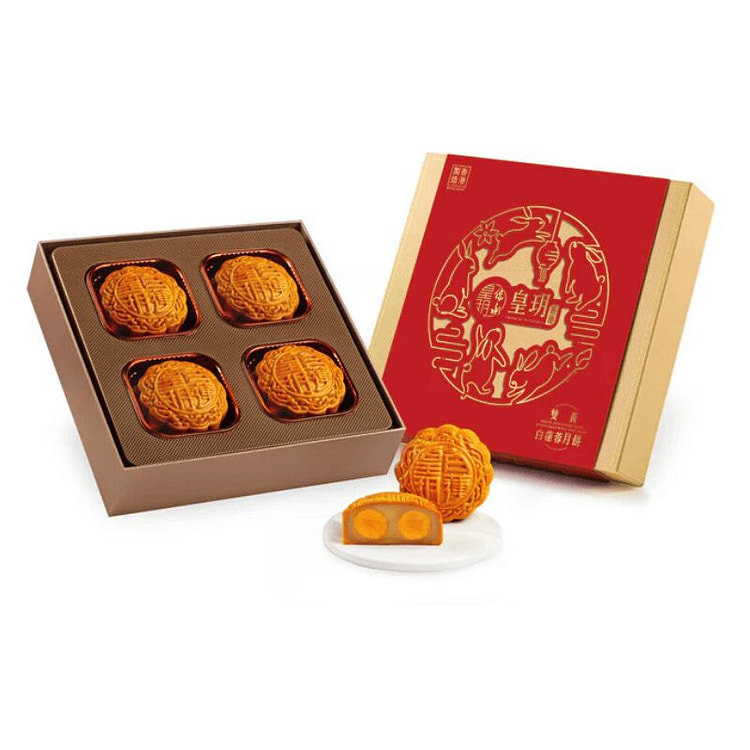 [Pre-Sale] IP White Lotus Seed Paste Mooncakes 740 g