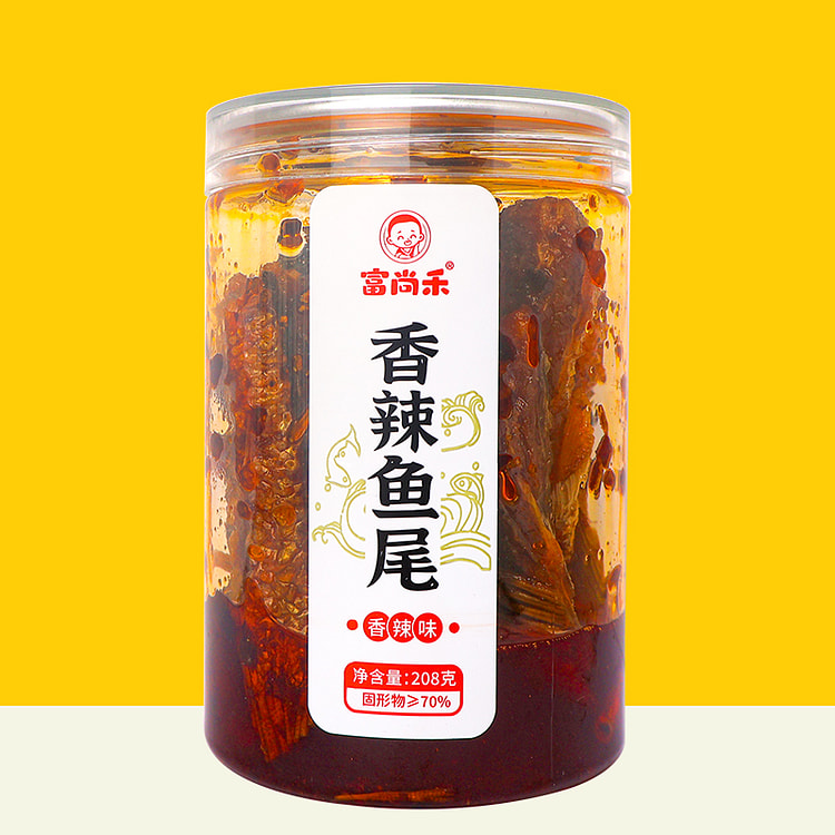 富尚禾香辣鱼尾湖南特产小鱼仔 208g*1罐装