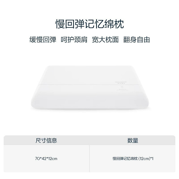 亚朵酒店专用记忆棉枕头 记忆枕护颈椎颈枕芯12cm