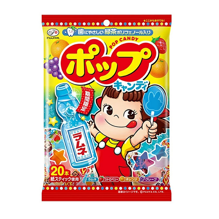 日本不二家 汽水新口味 护齿果汁棒棒糖 20支入/