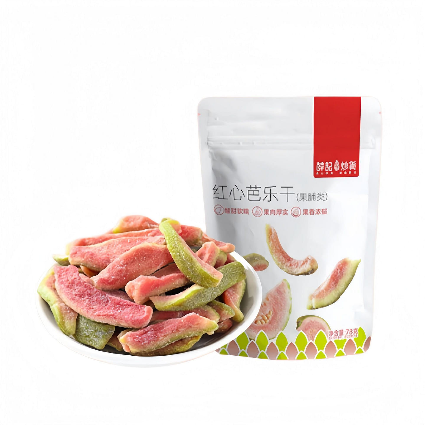Xue Ji Roasted Nuts Red Heart Guava Dry 78g 1 Bag 78 g