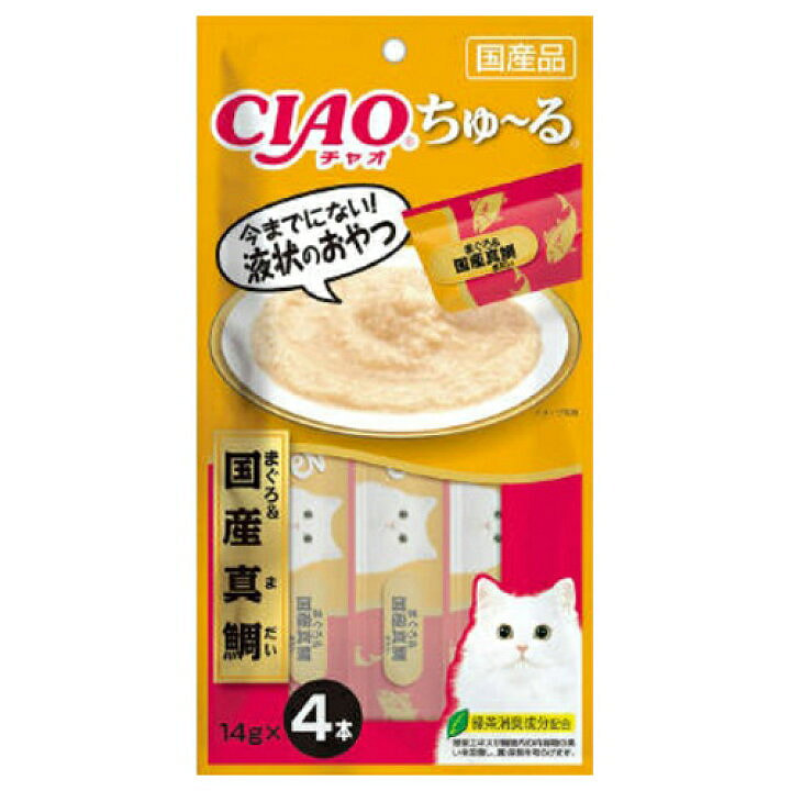 伊纳宝 金枪鱼国产鲷鱼味 猫条 14g*4根 1 份
