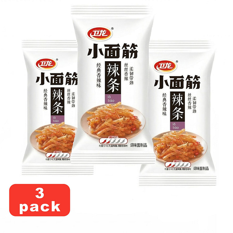 Weilong Small Spicy Gluten Strips(3 pcs) 72 g