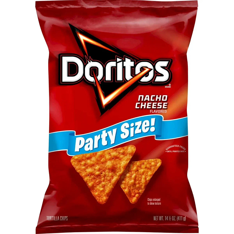 Doritos Nacho Cheese Tortilla Chips 14.5 oz Large 50 pack