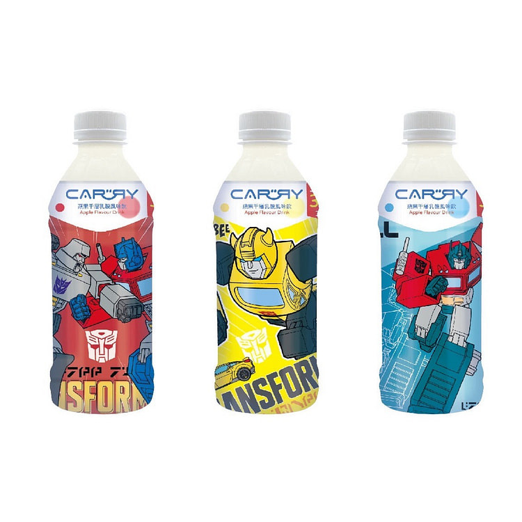 TRANSFORMERS APPLE YOGURT DRINK 3 bottle