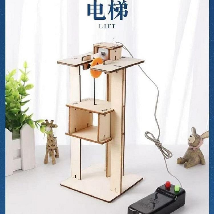 科学小实验发明物流diy益智科学实验《电梯》