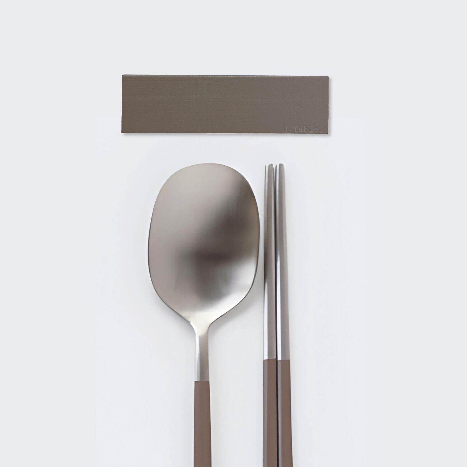 Dalkom Spoon, Chopstick & Rest Set - Brown 1 個