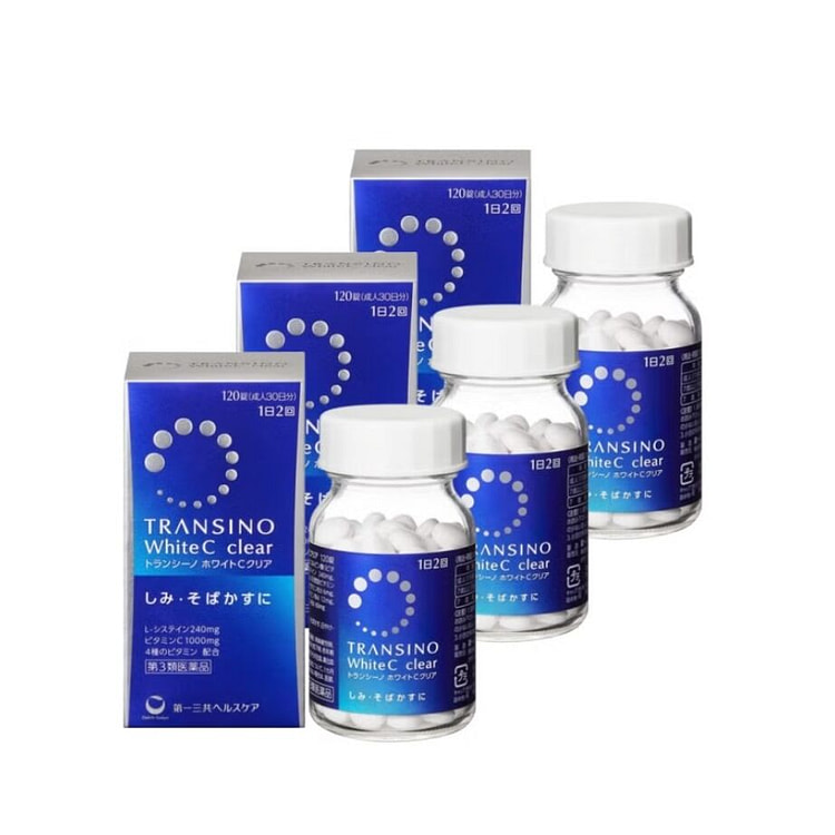 TRANSINO White C Clear 120 Capsules*3 bottles