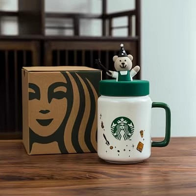 Starbucks Mason Bear Ceramic Mug Holiday Gift 1 each