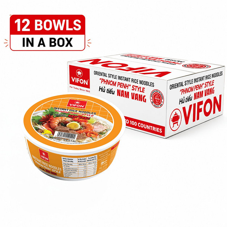 [12-BOWL] VIFON Phnom Penh Rice Noodle Soup 2.47 oz*12 counts