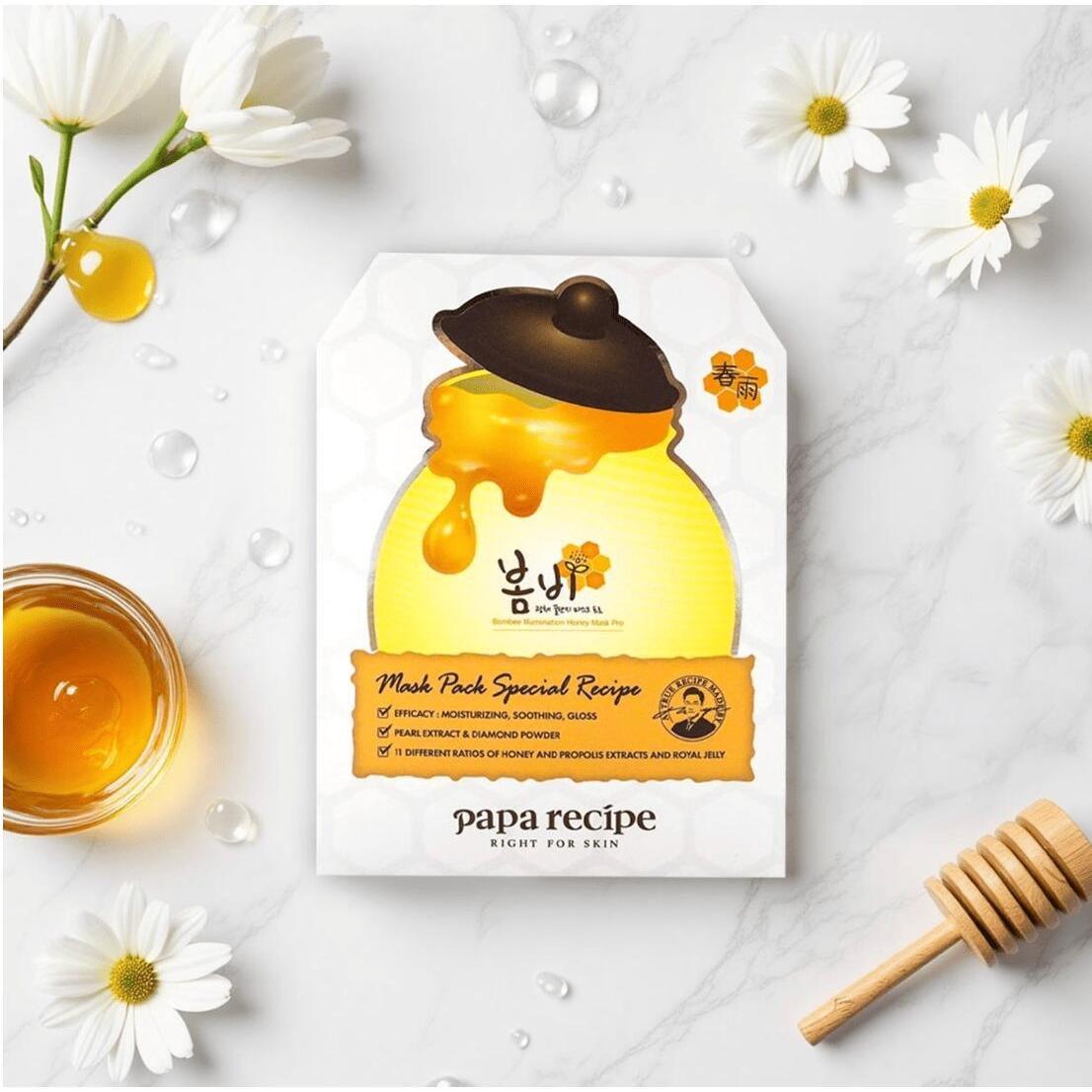 PAPA RECIPE Bombee Brightening Honey Mask 10 Sheet 1 each