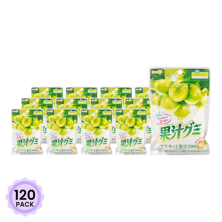 Meiji Kajyu Gummy Muscat (White Grape) 54 g*120 pack