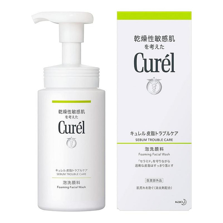 珂润 控油型 皮脂清护理 温和泡沫洁面乳