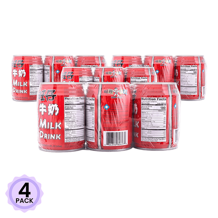 旺旺 旺仔牛奶 245 毫升*6 罐*4 包