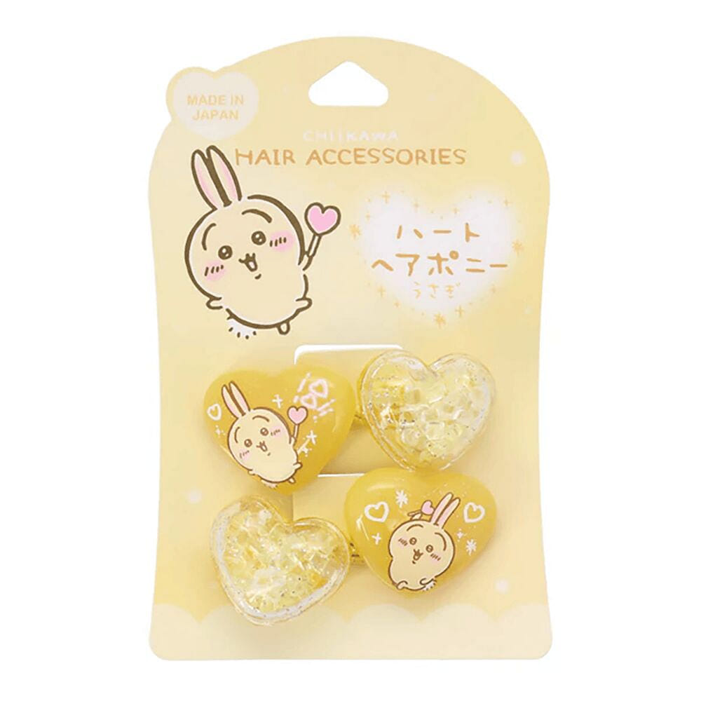 SkaterXChiikawa Usagi Heart Yellow Hair Tie 2 カウント