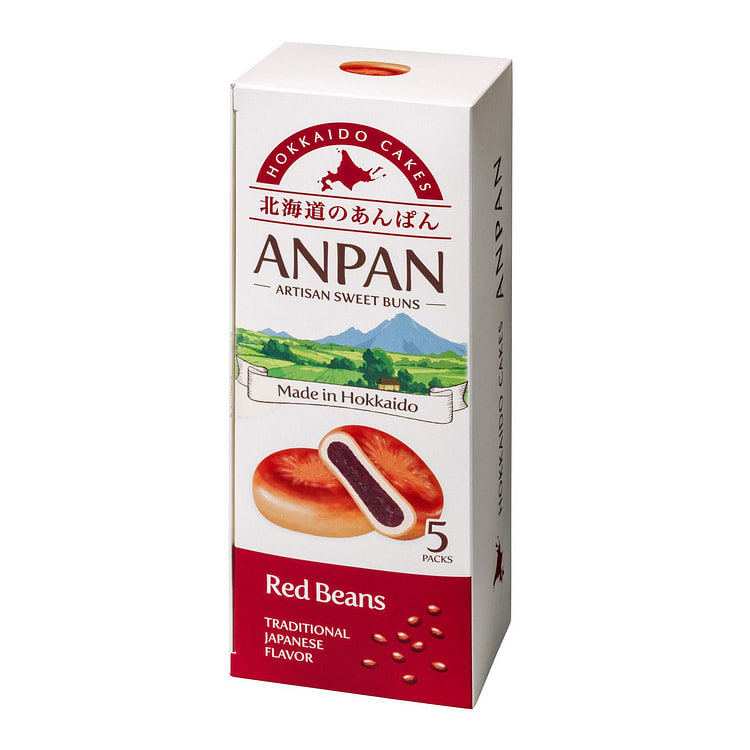 Hokkaido Anpan 5 ct Pack, Red Bean Flavor 1 box