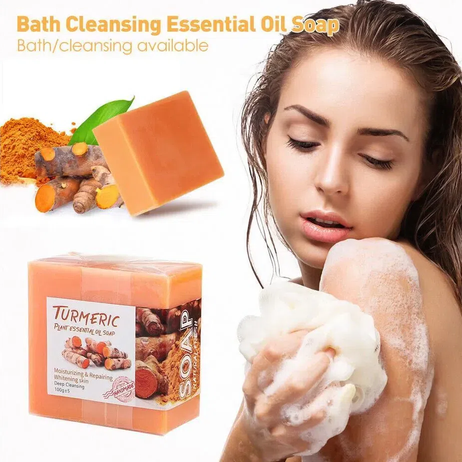 Natural Turmeric Soap Dark Spots Acne Brightening 100 g