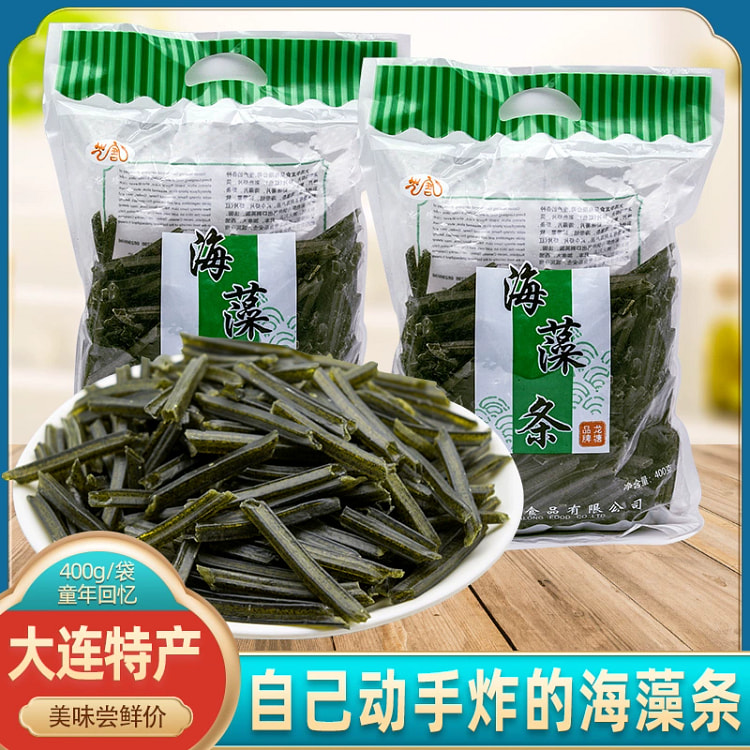 海藻条油炸生虾片儿时味道1袋400g