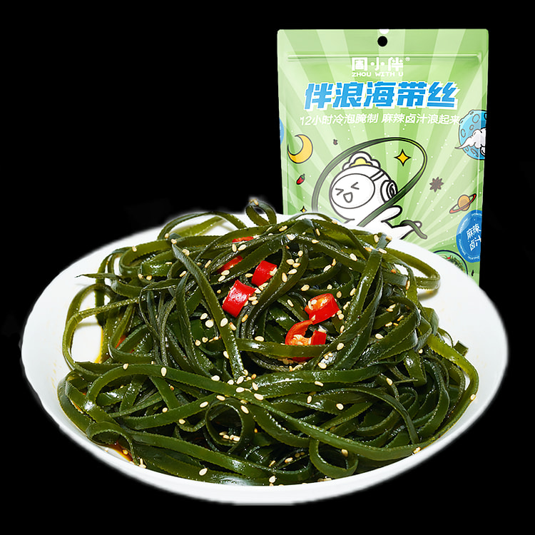 周黑鸭 周小伴香辣海带丝解馋辣味小吃零食160g*1袋装
