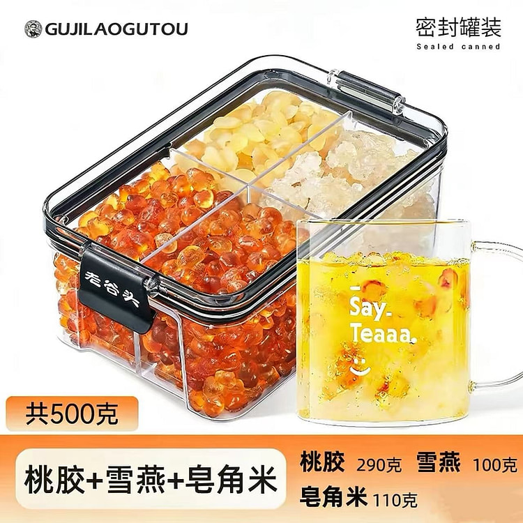 【老谷头】桃胶雪燕皂角米组合500g*1罐 500 克