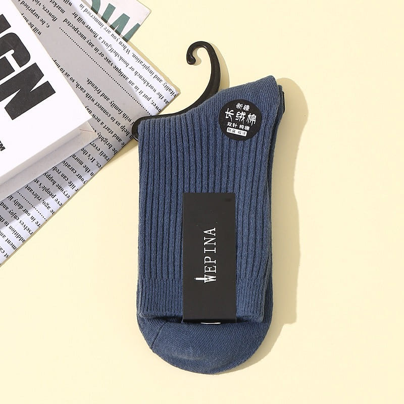 Men’s socks pure cotton blue 5 pairs 1 pack