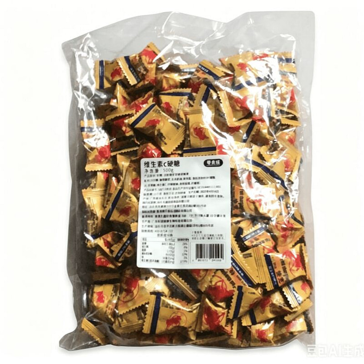 零食狂  维生素C红牛味硬糖  500g*1袋 500 克