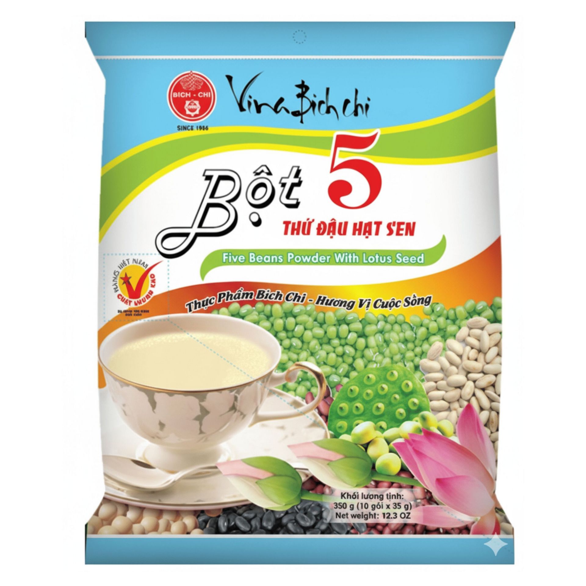 Bột Ngũ Đậu & Hạt Sen Vina Bích Chi 12.3oz 1 phần