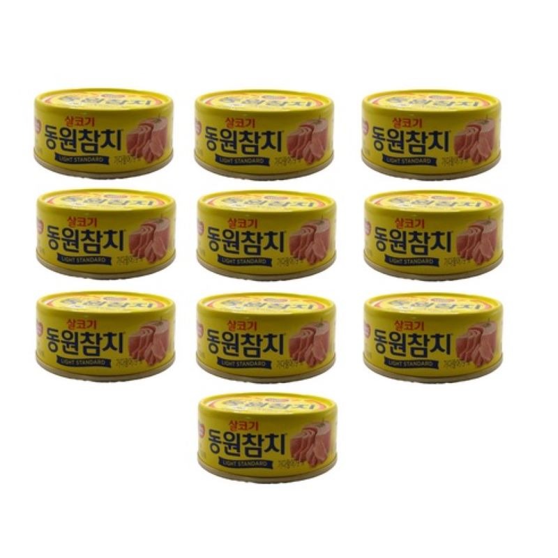 Dongwon Lean Meat Light Standard Canned Tuna, (250g, 10 pieces) 1 box