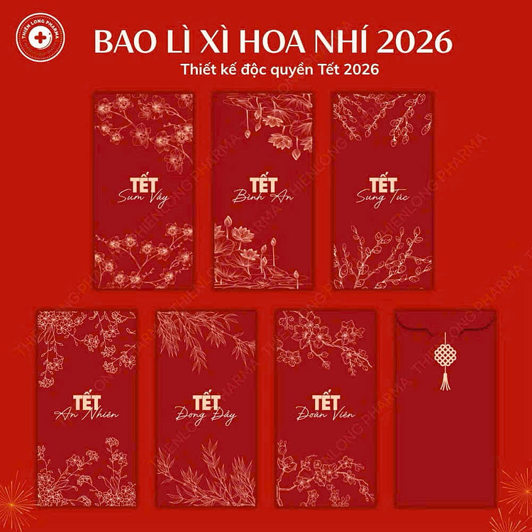 SET12 HOA NHI DO 幸运钱 LIXI 1 包