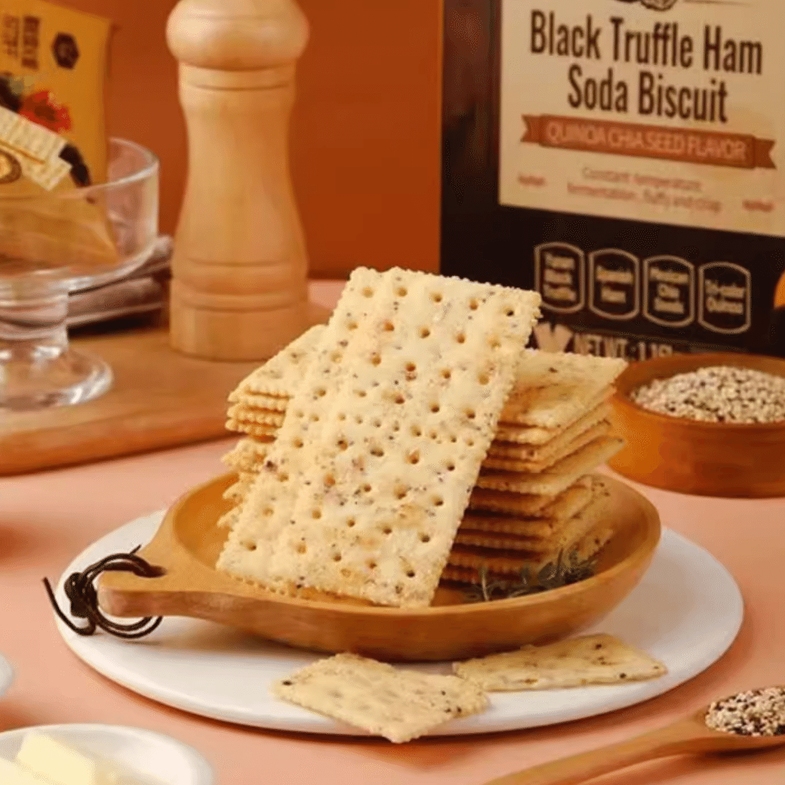 Member’s Mark Black truffle ham soda cracker 1.16kg*1 1 each