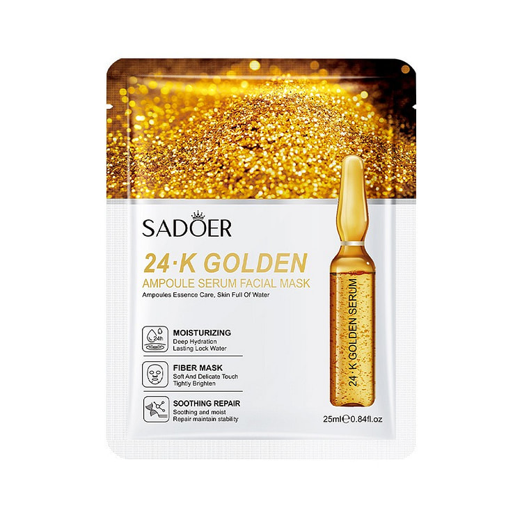 SADOER 24K黄金安瓶精华面膜补水保湿10片 1 份