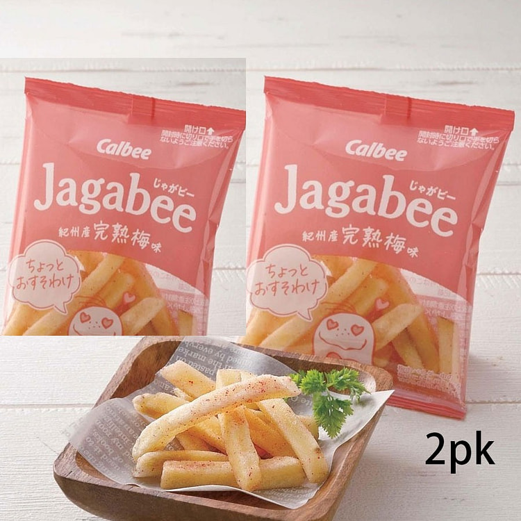 Calbee 卡乐比薯条 纪州产熟成梅子味2袋/ 1 份