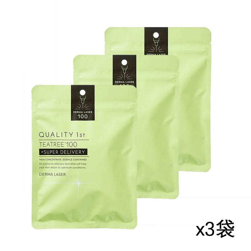 QUALITY クオリティファースト ダーマレーザー スーパーTEATREE100マスク 7枚入りx3袋 1 個