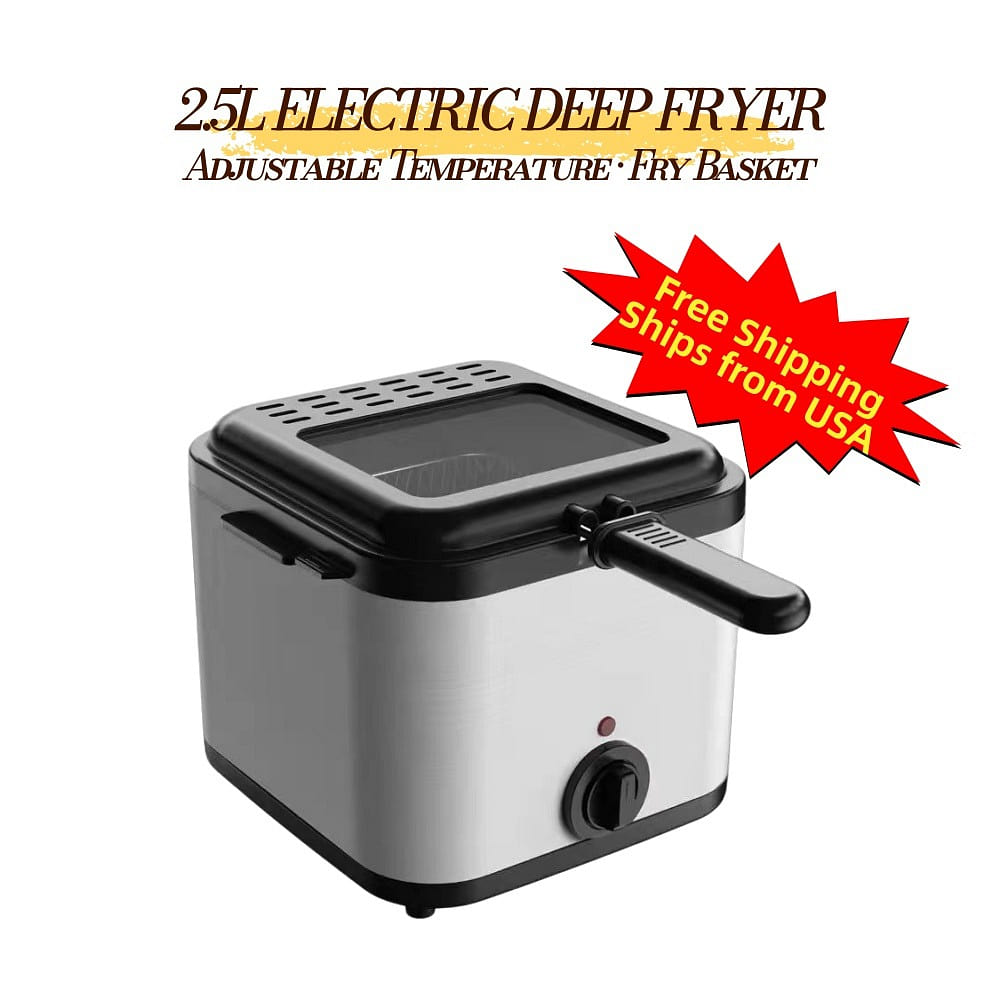 Electric Deep Fryer 2.5L Countertop Fryer Basket 1 bunch