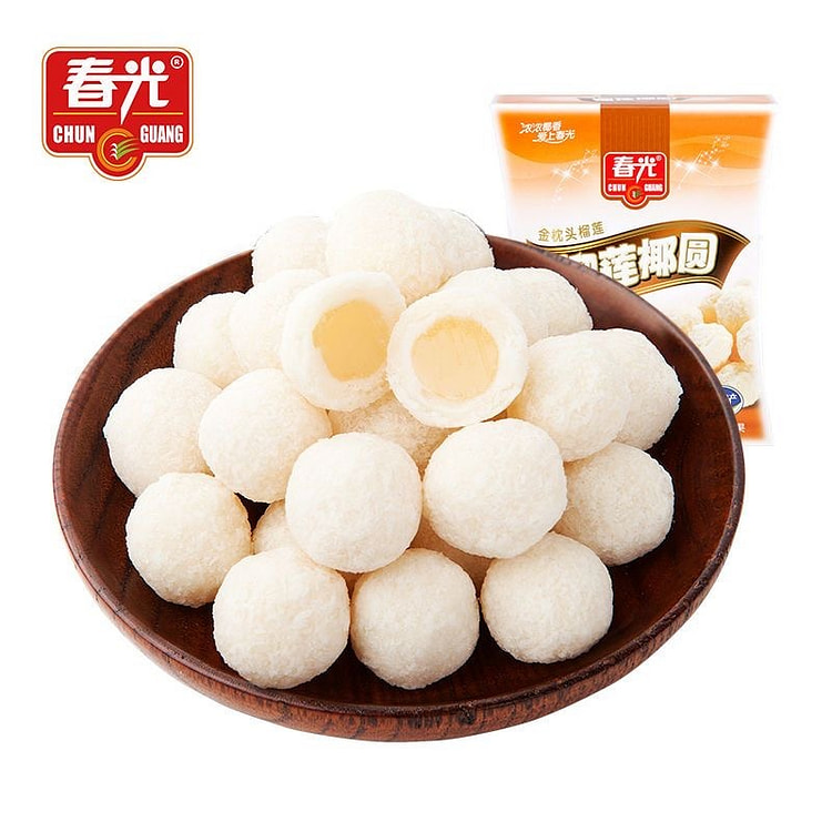 春光食品椰圆浓香榴莲夹心软糖海南特产小零食椰蓉糖果 135 克